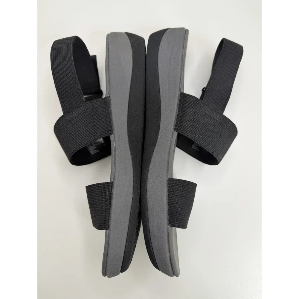 Clarks Womens Arla Jacory Black Comfort Strap Sandals Size 10‎